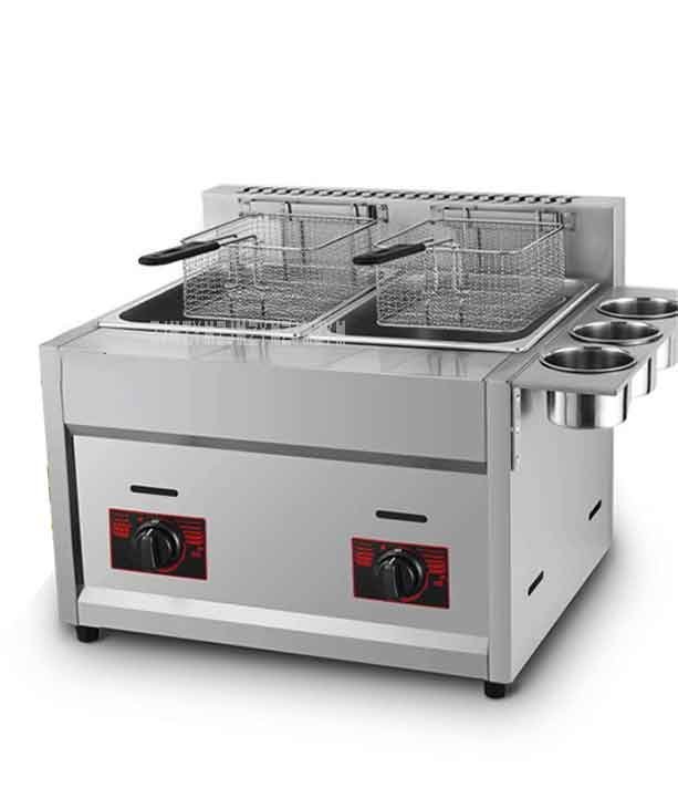 Commercial Gas Fryer Double Tank